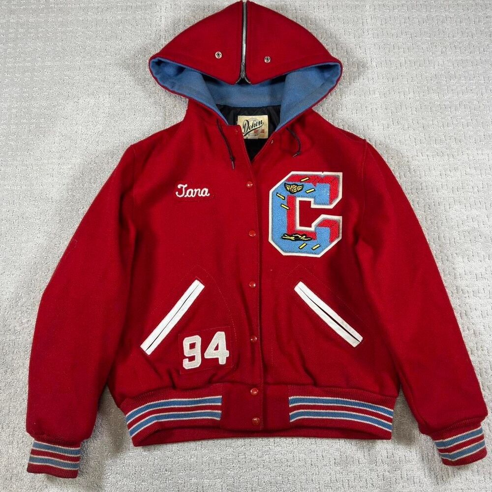 American-vintage Men's Red and Burgundy Jacket
